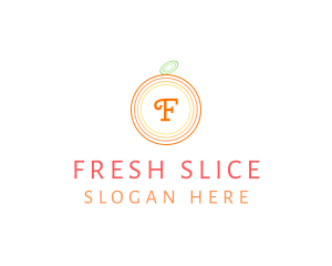 Orange Fruit Fresh Citrus  logo design