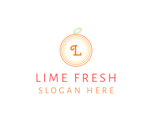 Orange Fruit Fresh Citrus  logo design