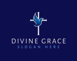 Holy Dove Cross logo design