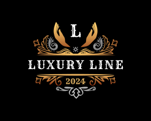 Luxury Wellness Hands logo design