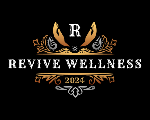 Luxury Wellness Hands logo design