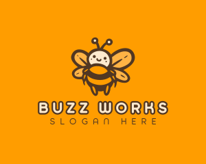 Cute Honey Bee logo design