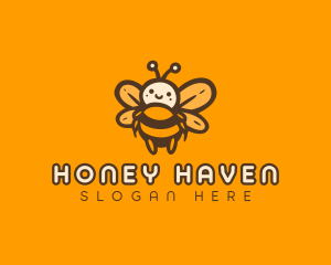 Cute Honey Bee logo design