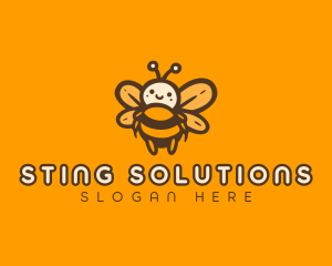 Cute Honey Bee logo design