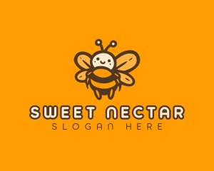 Cute Honey Bee logo design