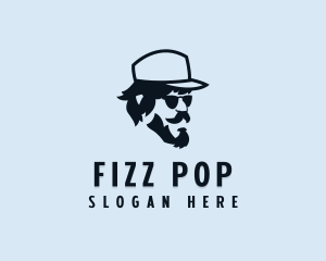 Hipster Sunglasses Cap logo design