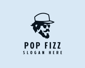 Hipster Sunglasses Cap logo design