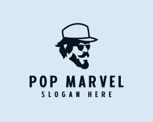 Hipster Sunglasses Cap logo design