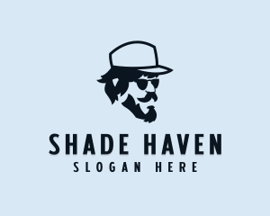 Hipster Sunglasses Cap logo design