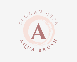 Brushstroke Spa Beauty logo design