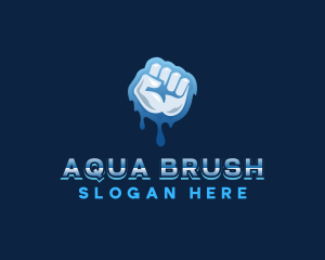 Hand Water Cleaning logo design