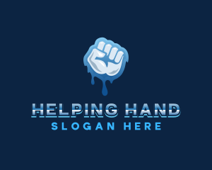 Hand Water Cleaning logo design