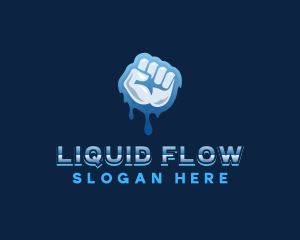 Hand Water Cleaning logo design