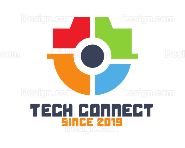 Colorful Surveillance Shield Logo
