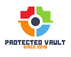 Colorful Surveillance Shield logo design