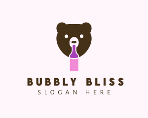 Bear Liquor Bottle logo design