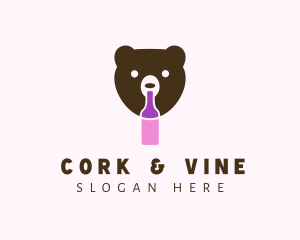 Bear Liquor Bottle logo design