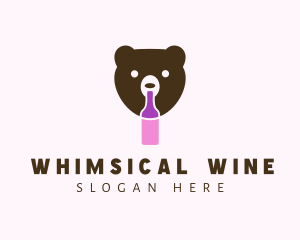 Bear Liquor Bottle logo design