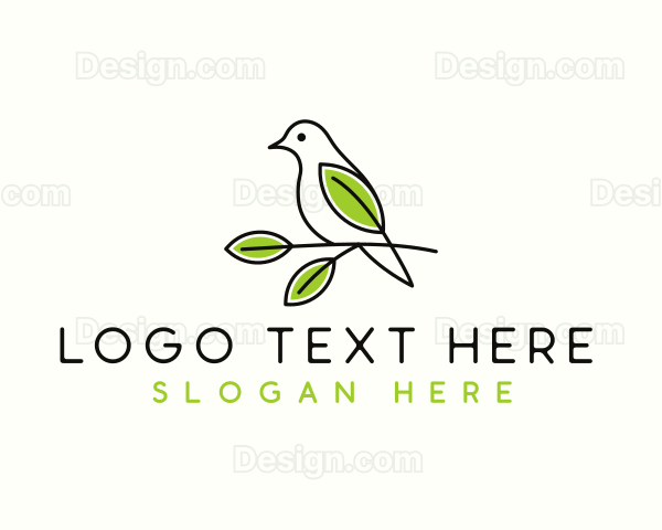 Bird Leaf Nature Logo