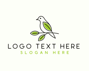 Bird Leaf Nature logo