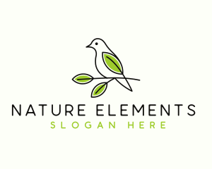 Bird Leaf Nature logo design