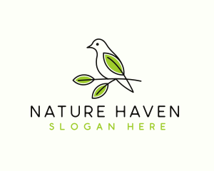 Bird Leaf Nature logo design