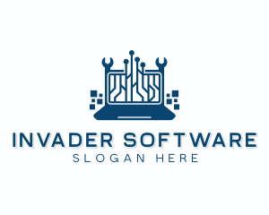 Laptop Digital Software logo design