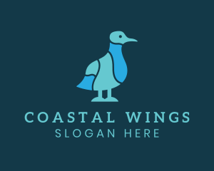 Ocean Seagull Bird logo design