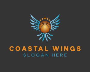 Wings Basketball Varsity logo design