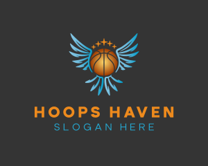 Wings Basketball Varsity logo design