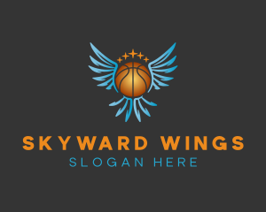 Wings Basketball Varsity logo design