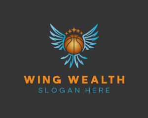 Wings Basketball Varsity logo design