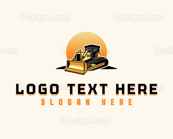 Excavator Industrial Machinery Logo