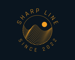 Yellow Wave Lines logo design