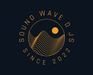 Yellow Wave Lines logo design