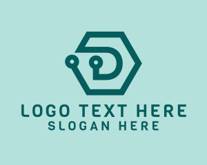 Blue Digital Hexagon logo