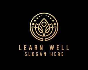 Gold Wellness Yoga logo design