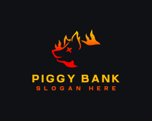 Pig Flaming BBQ logo