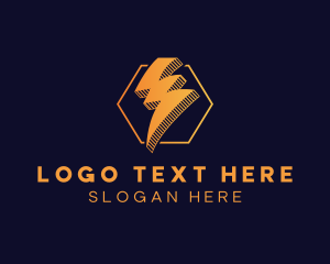 Lightning Bolt Hexagon  logo