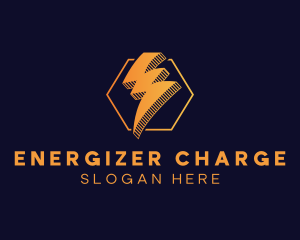 Lightning Bolt Hexagon  logo design