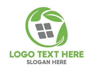 Green Leaves & Squares logo