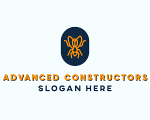 Orange Fly Badge logo design