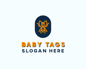 Orange Fly Badge logo design