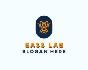 Orange Fly Badge logo design