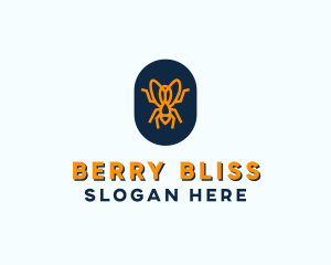 Orange Fly Badge logo design