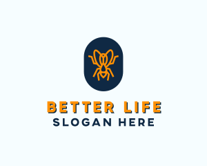 Orange Fly Badge logo design