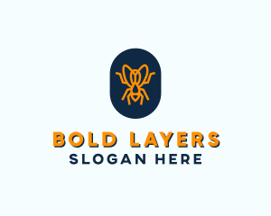 Orange Fly Badge logo design