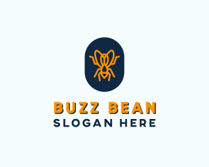 Orange Fly Badge logo design