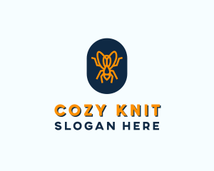 Orange Fly Badge logo design