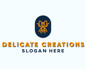 Orange Fly Badge logo design